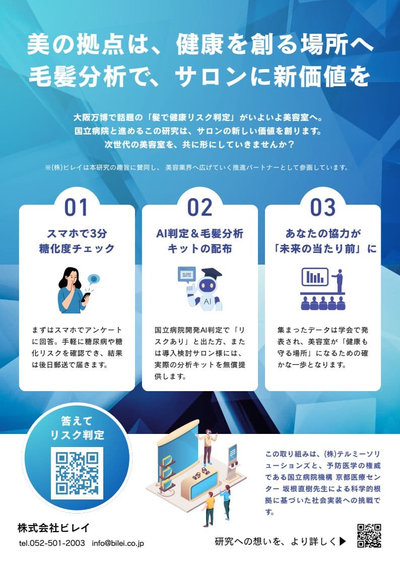 美容室が「美と健康の拠点」になる未来へ！【限定1,000人】のアンケートにご協力ください！